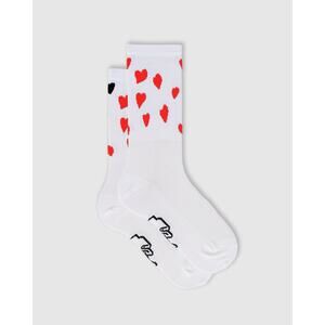 NWT Fingerscrossed Women’s Bicycle Socks Red Hearts 35-38 New Bike Cycle
